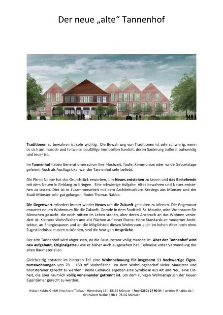 Der Eue Alte Tannenhof Hubert Nabbe Gmbh