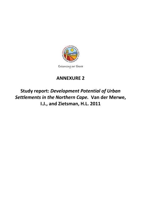 Volume II - The Northern Cape Provincial Spatial Development ...