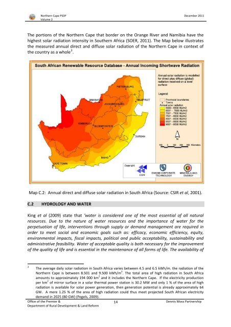 Volume II - The Northern Cape Provincial Spatial Development ...