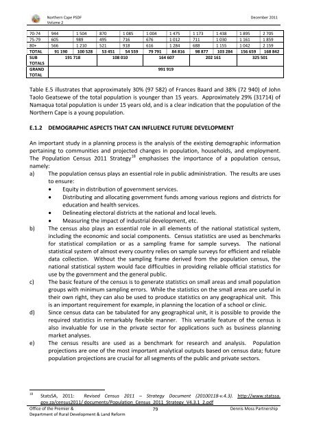 Volume II - The Northern Cape Provincial Spatial Development ...