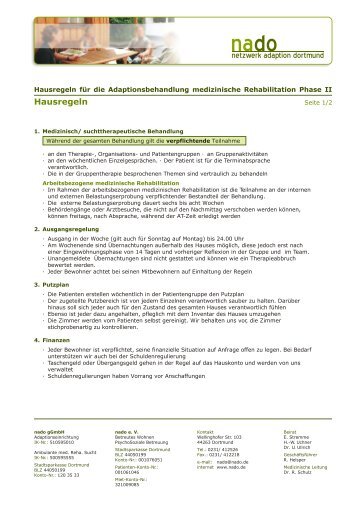 Adaptionsbehandlung Hausregeln 01 - nado