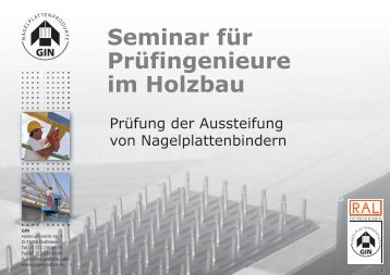 Seminar für Prüfingenieure im Holzbau