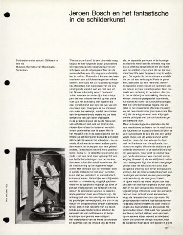 Jeroen Bosch en het fantastische in de schilderkunst - Tento.be