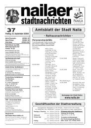 Ausgabe 37/2008 vom 12.09.2008 - Stadt Naila