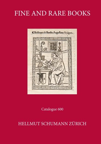 FINE AND RARE BOOKS OKS - Hellmut Schumann Antiquariat