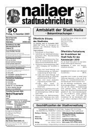 Ausgabe 50/2009 vom 11.12.2009 - Stadt Naila