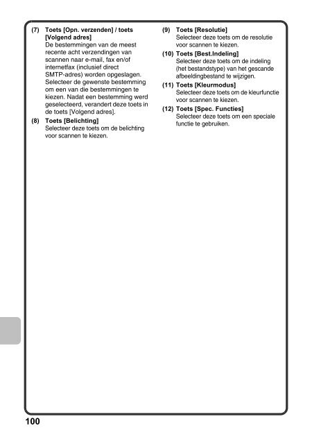 MX-C310/C380/C400 Operation-Manual Quick-Guide NL - Sharp