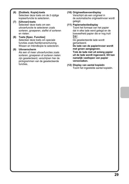 MX-C310/C380/C400 Operation-Manual Quick-Guide NL - Sharp