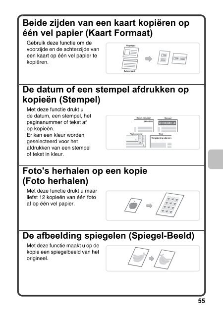 MX-C310/C380/C400 Operation-Manual Quick-Guide NL - Sharp