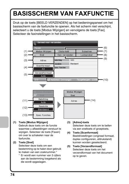 MX-C310/C380/C400 Operation-Manual Quick-Guide NL - Sharp