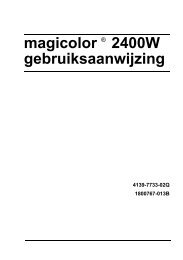 magicolor 2400W gebruiksaanwijzing - Konica Minolta Printer ...