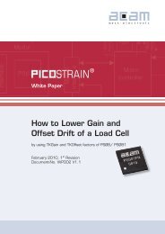 2. Gain and offset drift adjustment of the load cell with PICOSTRAIN
