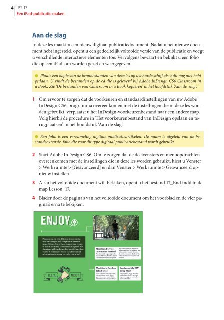 Met de digitale publicatiefuncties van InDesign CS6 kunt u digitale ...