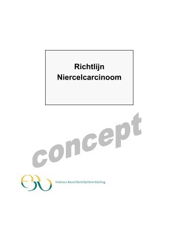 Richtlijn Niercelcarcinoom