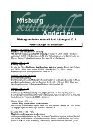 Misburg- Anderten kulturell Juni/Juli/August 2012 - NANAnet