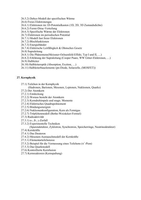 Physik IV Prof. Dr. Michael Oestreich SS 2004