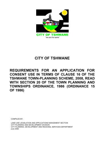 CITY OF TSHWANE - KMI House plans