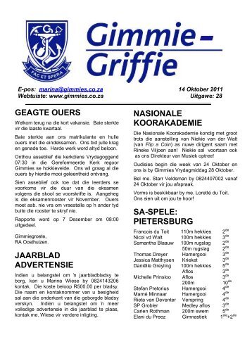 GEAGTE OUERS JAARBLAD ADVERTENSIE NASIONALE ...