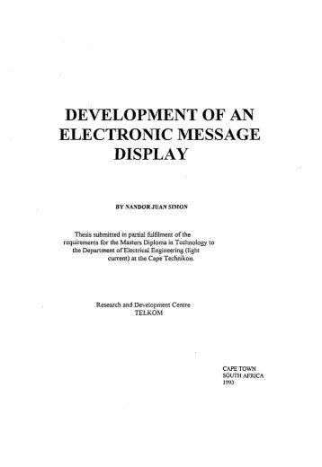 Development os an electronic message display.pdf