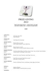 Prize Giving Awards - Pearson High School