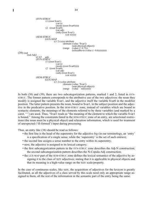 Lexical Semantics of Adjectives - CiteSeerX