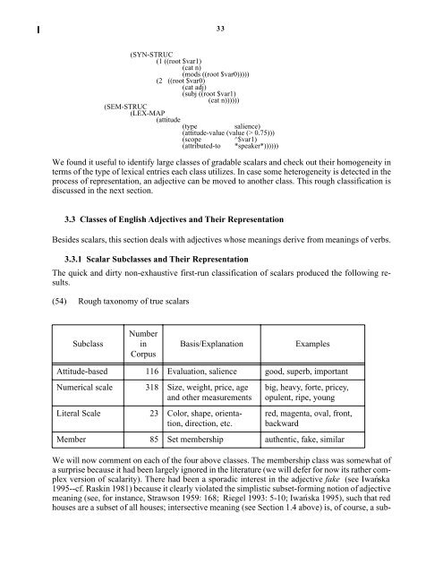 Lexical Semantics of Adjectives - CiteSeerX