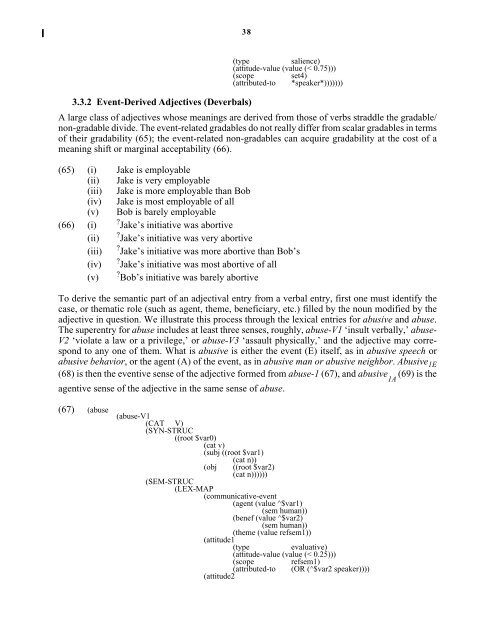 Lexical Semantics of Adjectives - CiteSeerX