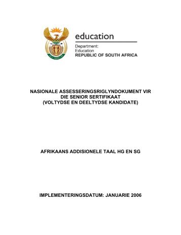 afrikaans addisionele taal hg