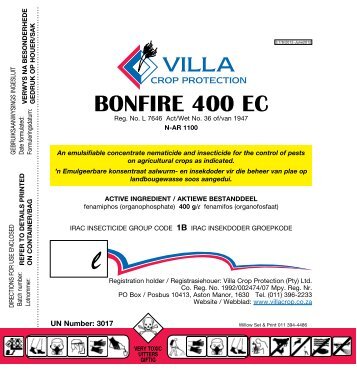 Bonfire 400 EC A_Villa - Villa Crop Protection