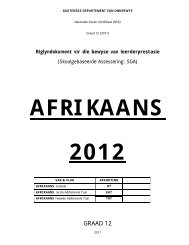 SGA RiglynDok Gr 12 - Afrikaans-Afrikaans