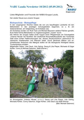 NABU Lauda Newsletter 10/2012 (05.09.2012)