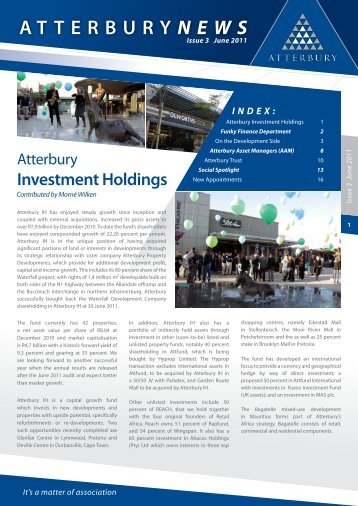 Atterbury News - Issue 3 (June 2011) - Atterbury Property Holdings