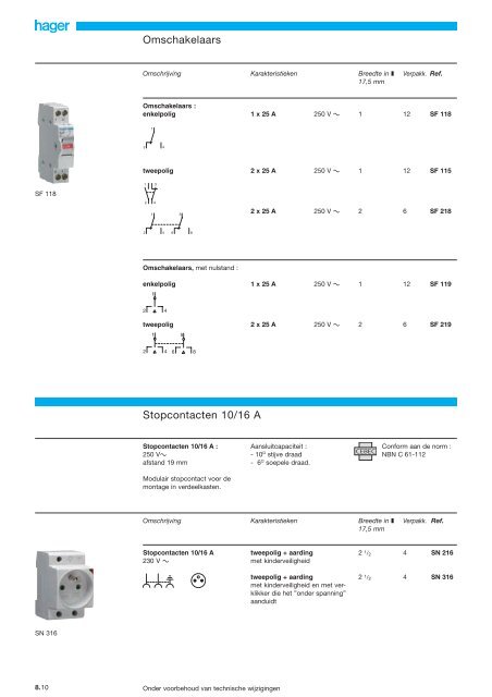 Modulaire systemen - Hager