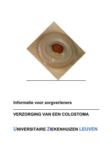 Informatie voor zorgverleners VERZORGING VAN EEN ... - UZ Leuven