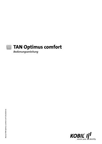 Bedienungsanleitung des KOBIL TAN Optimus comfort (PDF ... - MLP