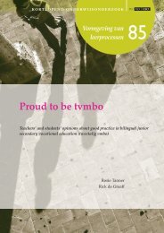 Proud to be tvmbo - Kortlopend Onderwijsonderzoek