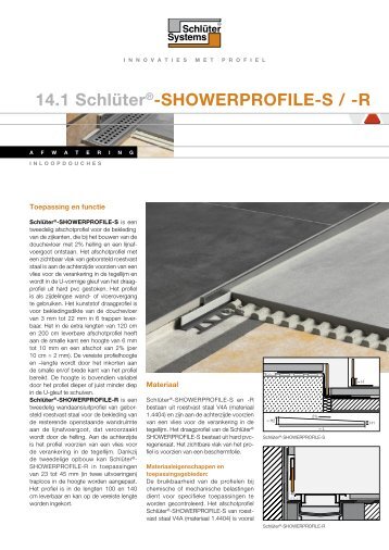 14.1 Schlüter®-SHOWERPROFILE-S / -R - Schlüter-Systems