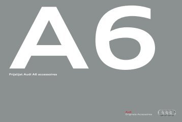 Prijslijst Audi A6 accessoires
