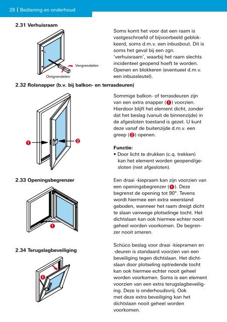 Bediening en onderhoud - Surminski Aluminiumbouw BV