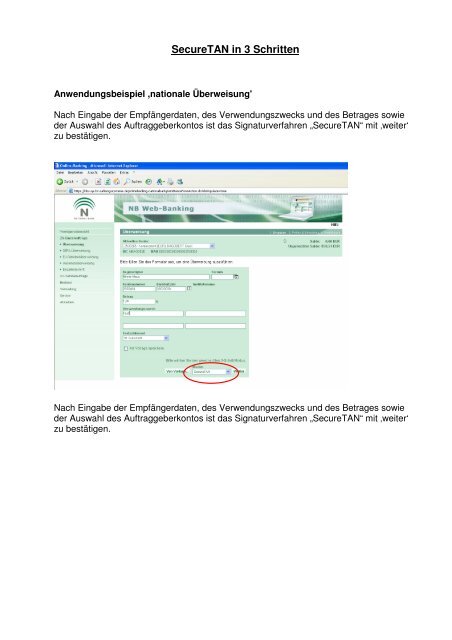 SecureTAN in 3 Schritten - National-Bank