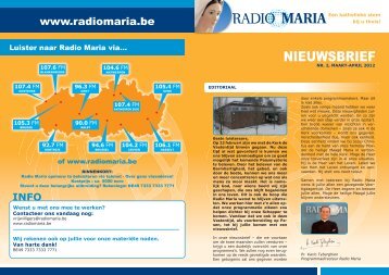 Maart - April ´12 - Radio Maria