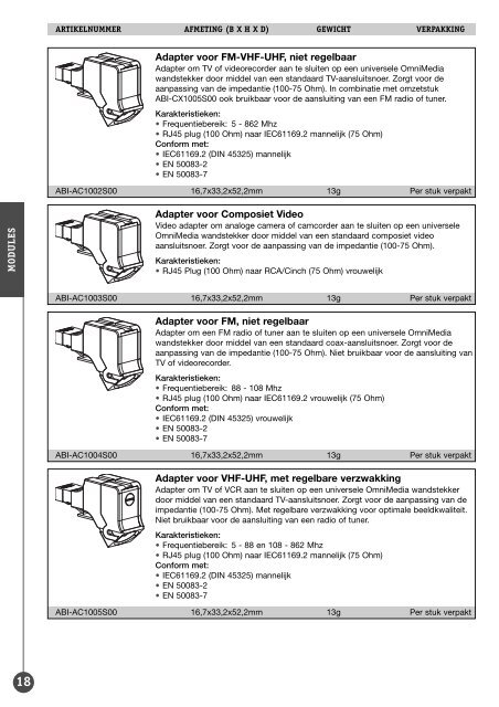 Abitana Productcatalogus NL - Bouwindex