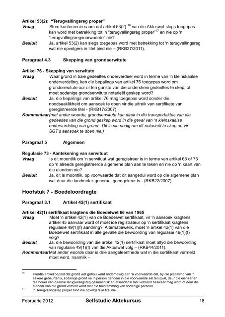 Registratreurskonferensiebesluite - Aktepraktyk.co.za