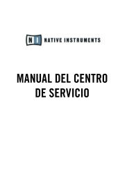 MANUAL DEL CENtro DE SErviCio - Native Instruments