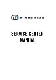 SERVICE CENTER MANUAL - Native Instruments