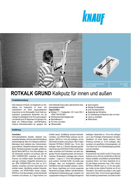 ROTKALK GRUND Kalkputz für innen und außen