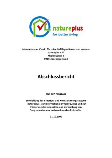 Bericht natureplus