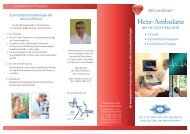 Flyer der Herz-Ambulanz - HG Naturklinik Michelrieth