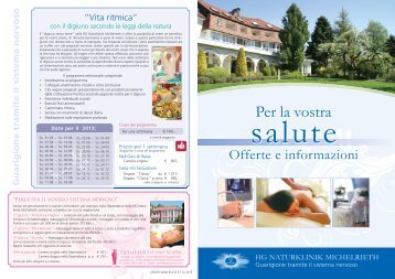 Offerte e informazioni - HG Naturklinik Michelrieth