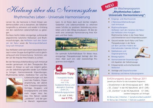 Heilung über das Nervensystem - HG Naturklinik Michelrieth